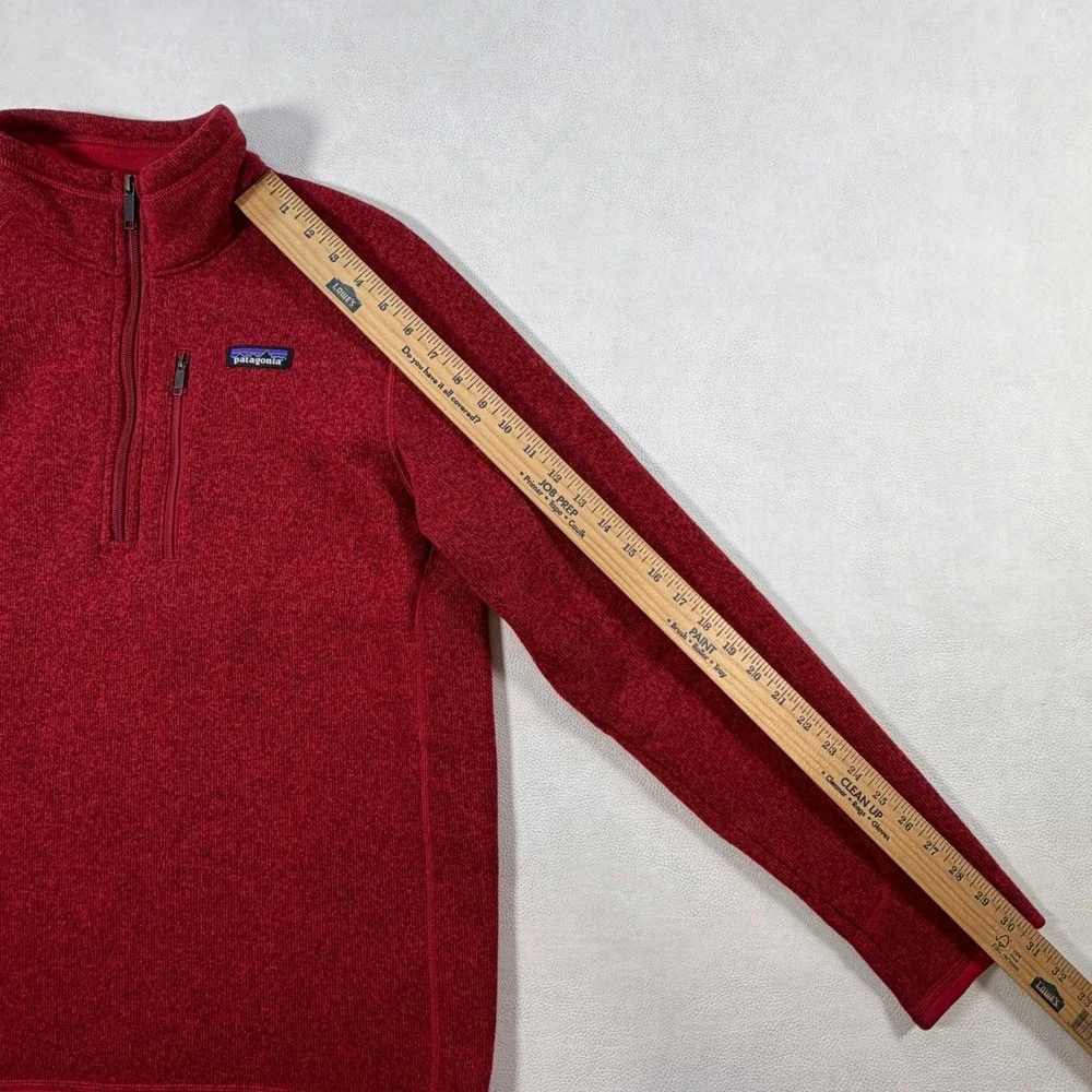 Patagonia Better Sweater 1/4 Zip Fleece Pullover Mens Medium Red Heather